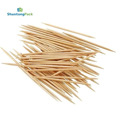 Dubbelspetsade bambu tandpetare